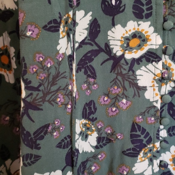 Free People mini green floral dress - Picture 2 of 4